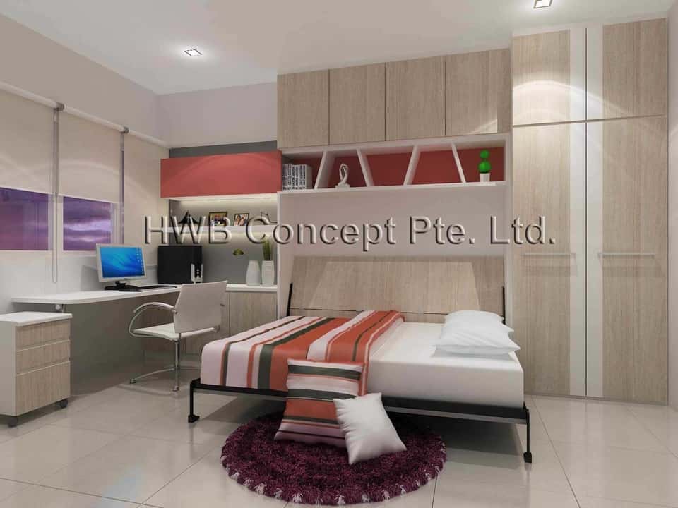 3D Mock Design With Hidden Bed